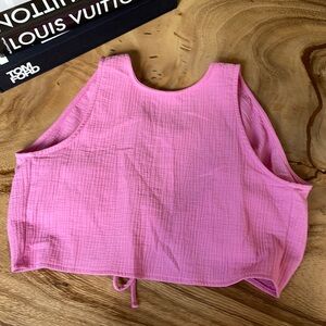 Zara pink cropped tank